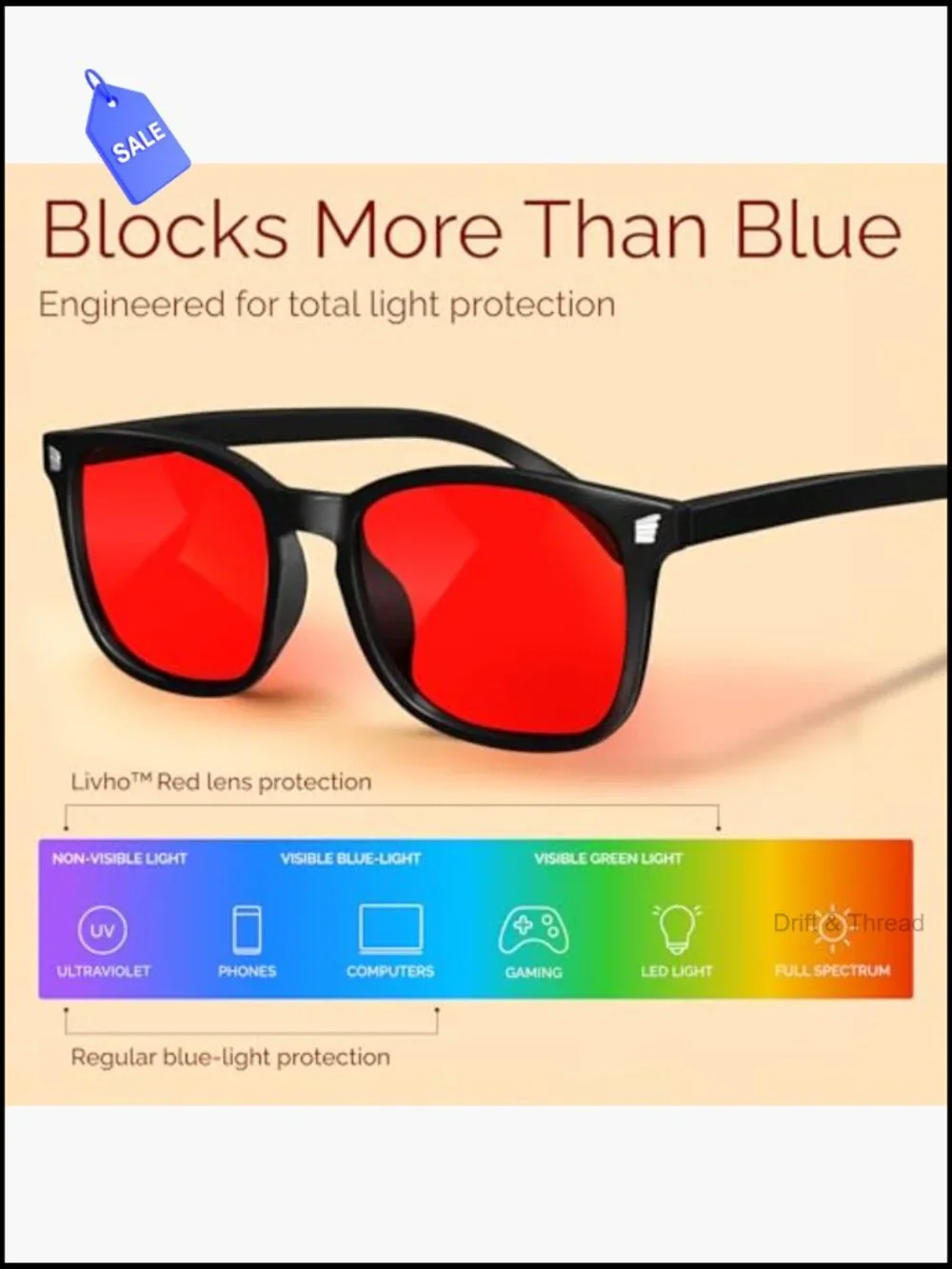 Blue Light Blocking Gaming Glasses TR90 Nylon Frame UV Anti Glare